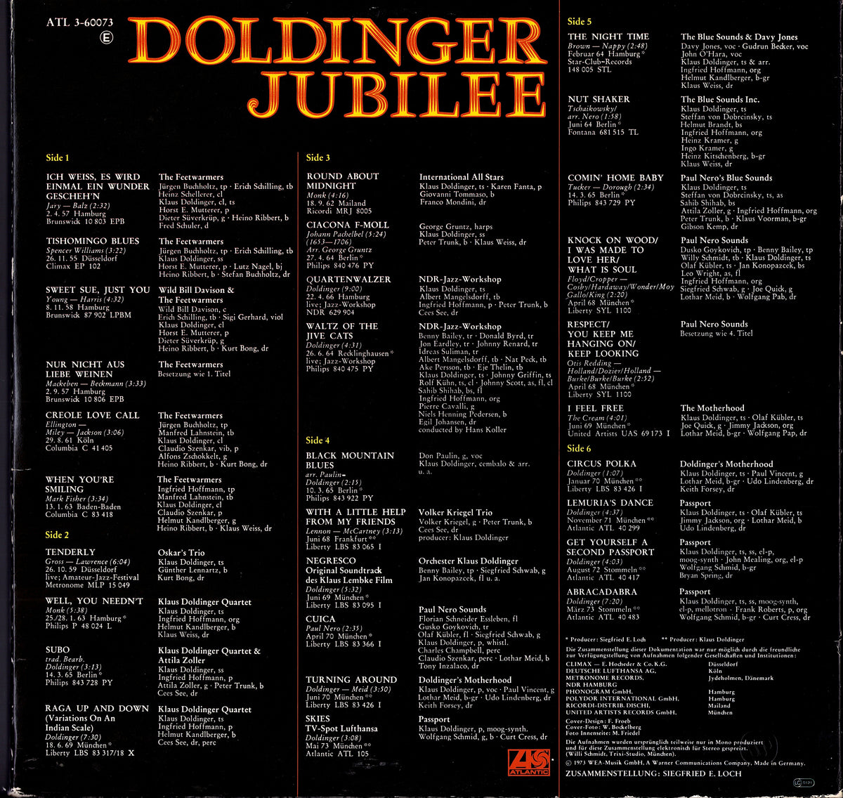 Klaus Doldinger – Doldinger Vinyl 2LP | DE Original | 1973 Kopie