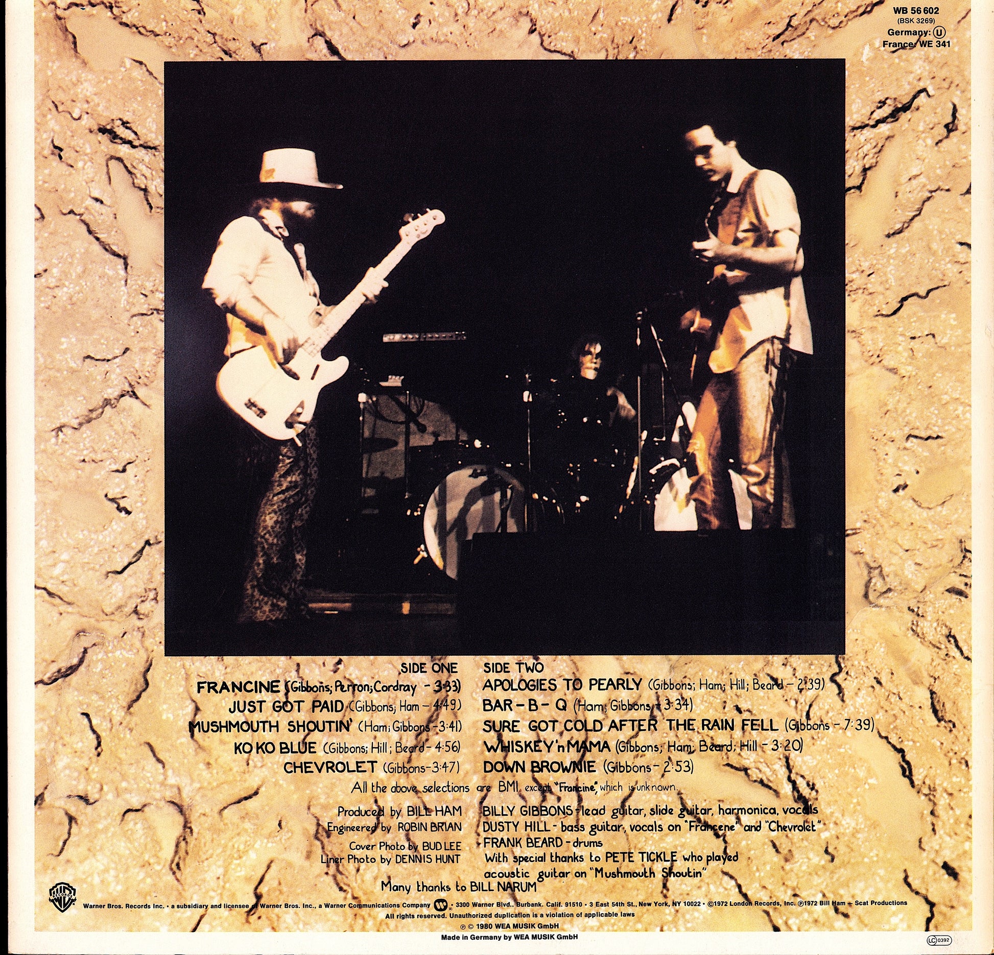 ZZ Top - Rio Grande Mud Vinyl LP | DE Reissue | 1980 Kopie