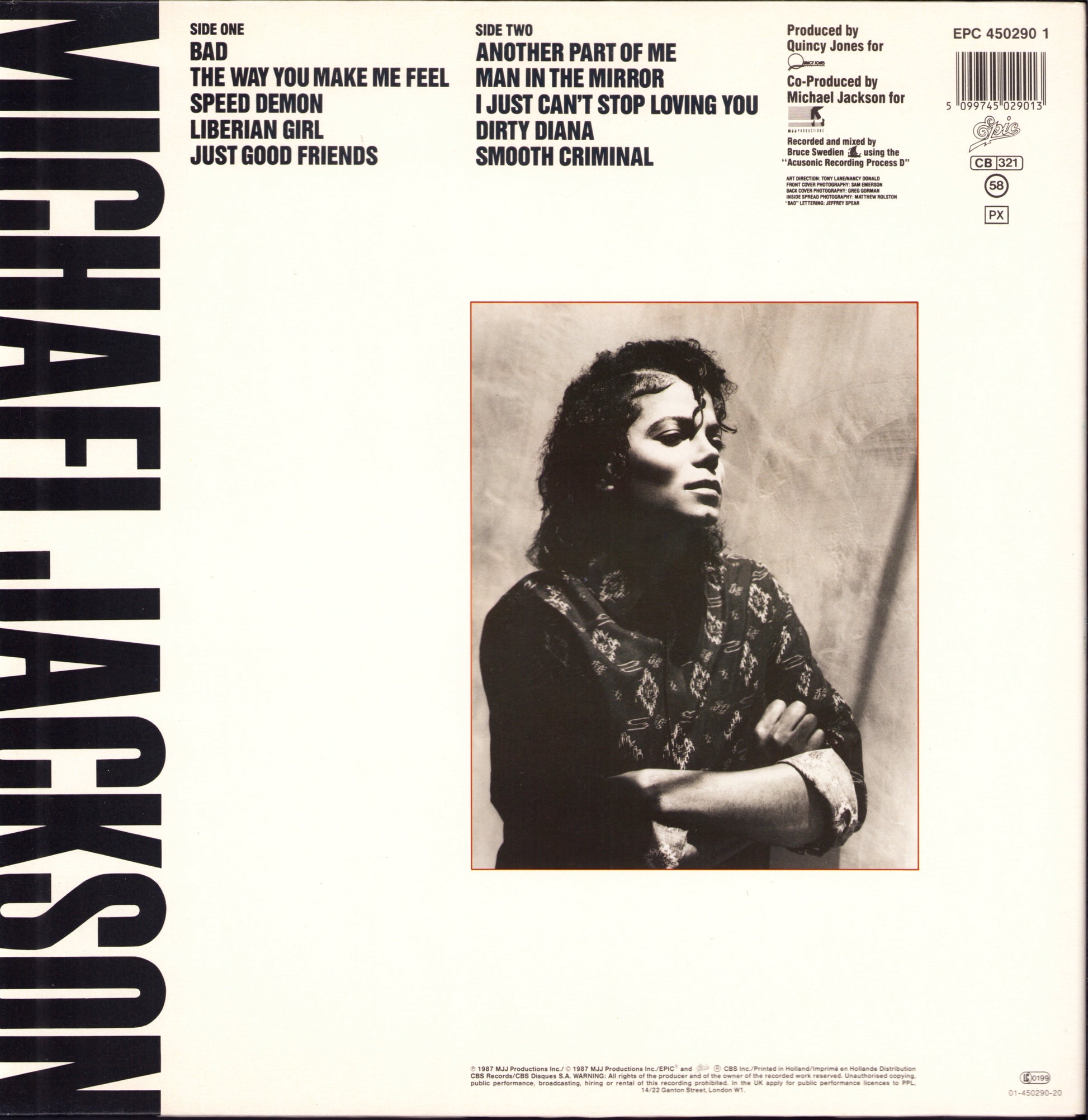 Michael Jackson - Bad Vinyl LP