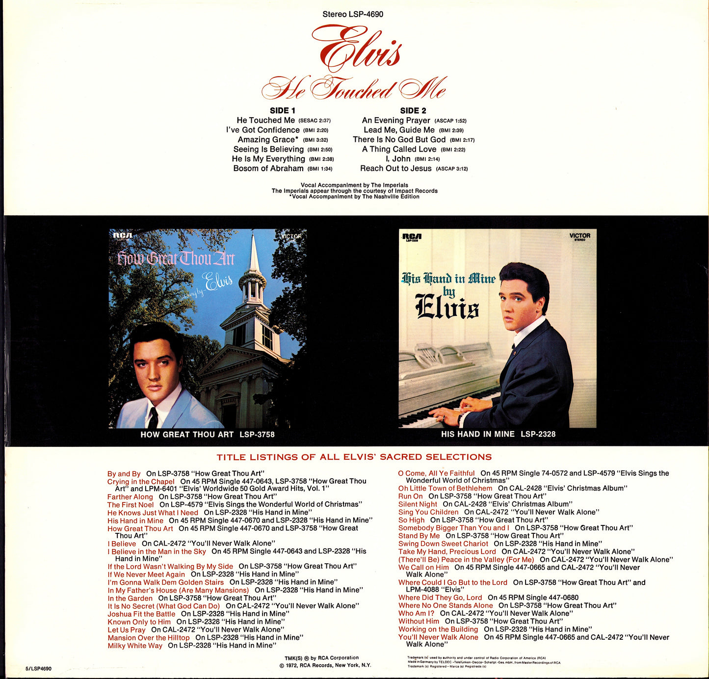 Elvis Presley - He Touched Me (Vinyl LP | DE Original | 1972)