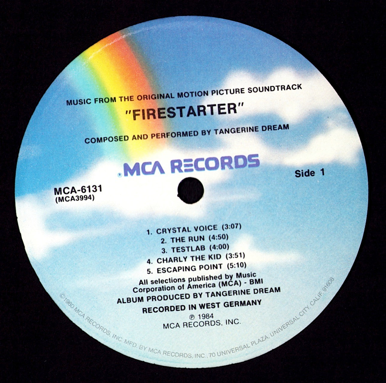 Tangerine Dream – Firestarter Music From The Original Motion Picture Soundtrack Vinyl LP
