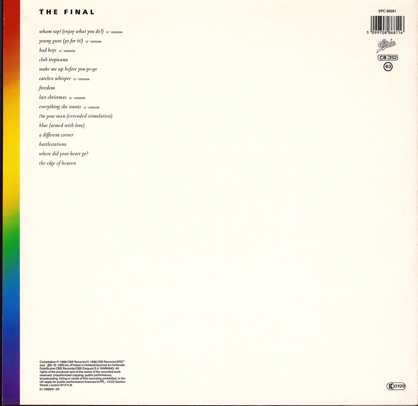 Wham! - The Final Vinyl 2LP