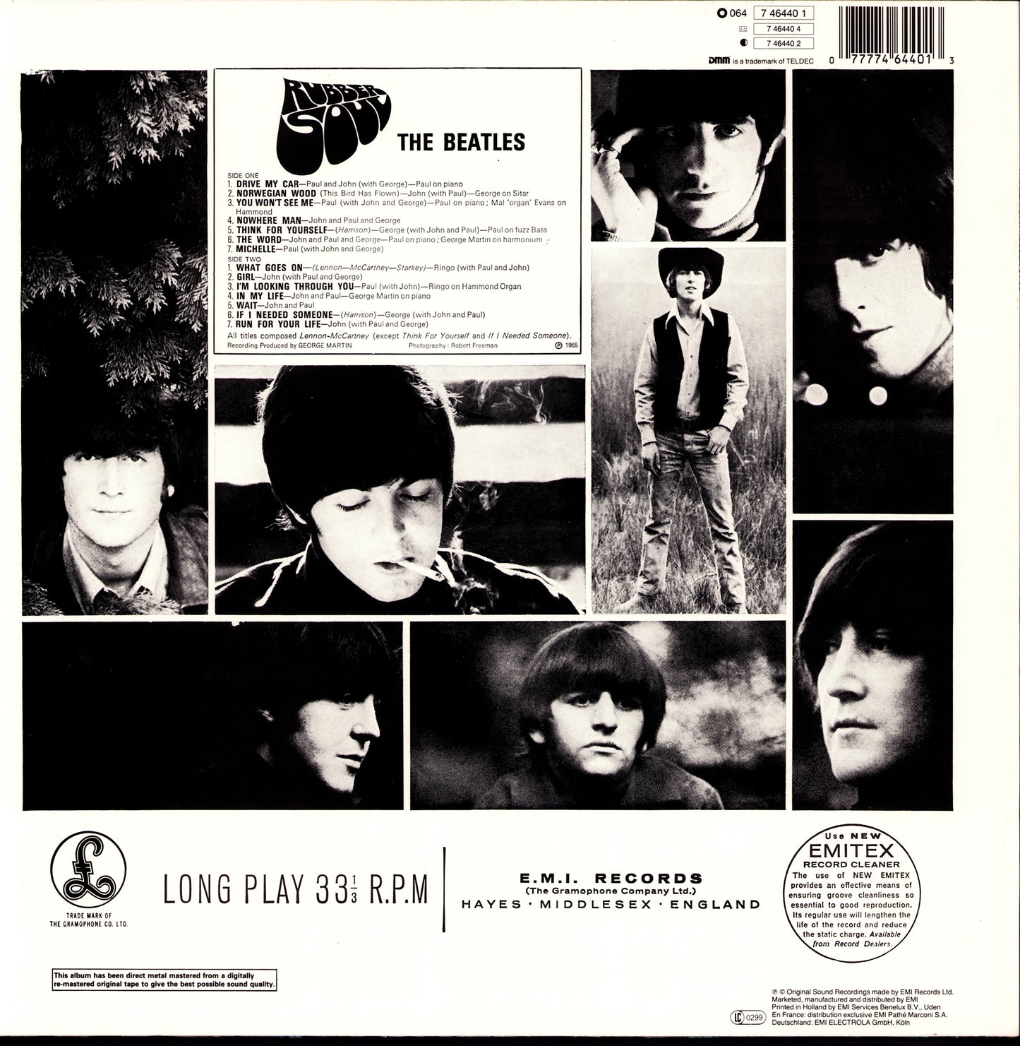 The Beatles - Rubber Soul Vinyl LP Rare UK Pressing Kopie