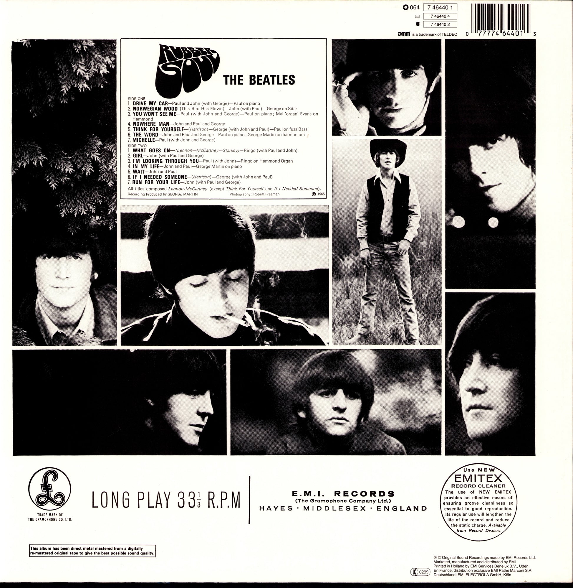 The Beatles - Rubber Soul Vinyl LP Rare UK Pressing Kopie