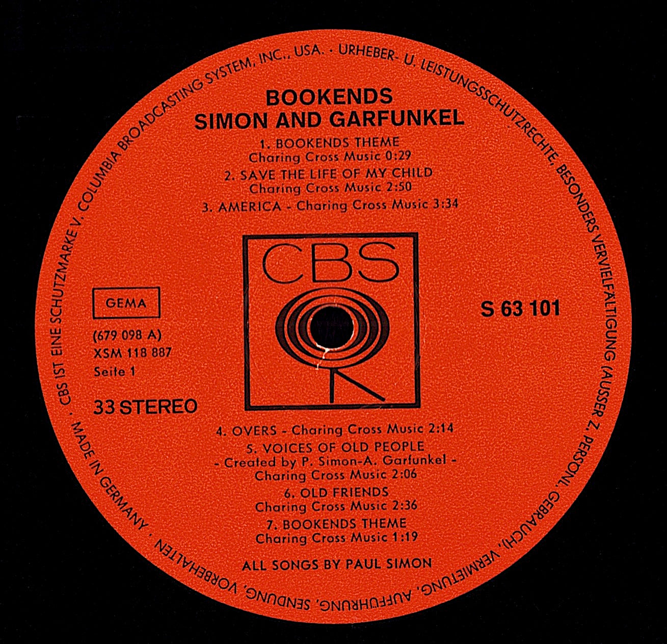 Simon And Garfunkel - Bookends Vinyl LP Kopie