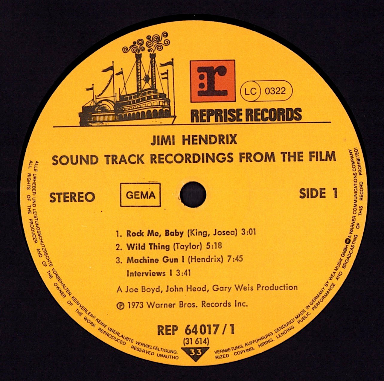 Jimi Hendrix – Sound Track Recordings From The Film "Jimi Hendrix" Vinyl 2LP | DE Reissue | 1980 Kopie