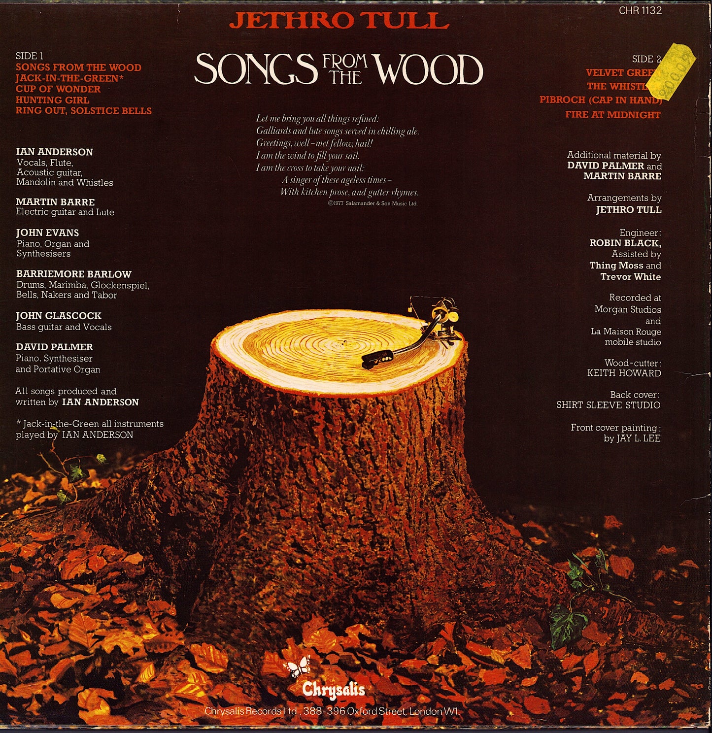 Jethro Tull - Songs from the Wood Vinyl LP