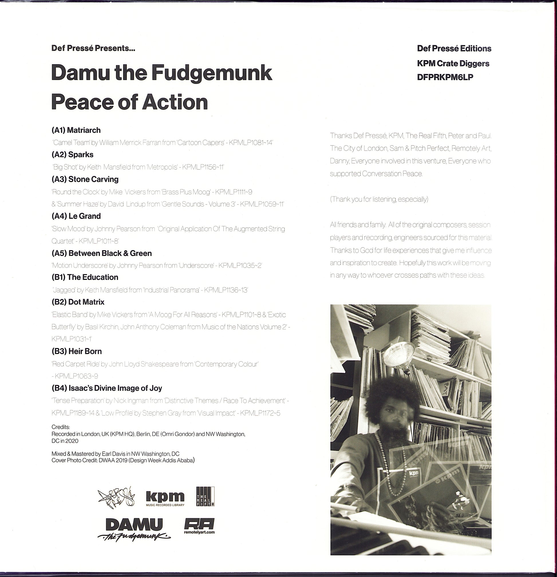 Damu The Fudgemunk – Peace Of Action Duck Egg Vinyl LP Limited Edition