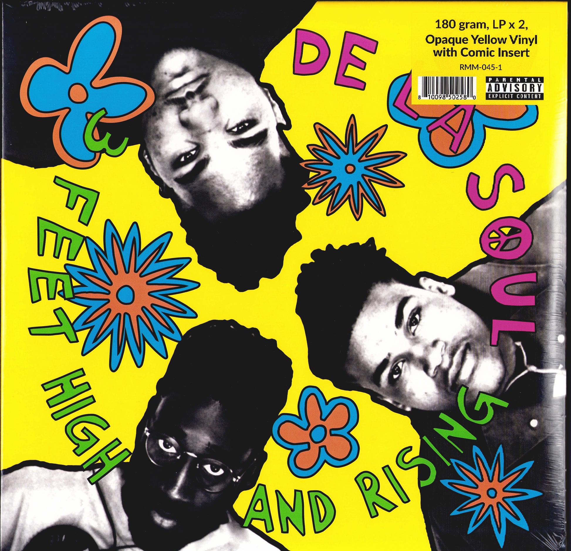 De La Soul ‎- 3 Feet High And Rising Yellow Opaque Vinyl 2LP