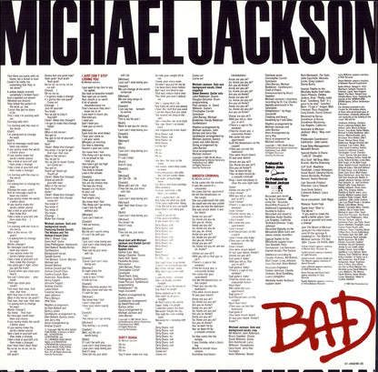 Michael Jackson - Bad Vinyl LP