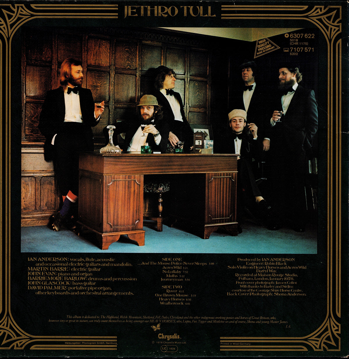Jethro Tull - Heavy Horses Vinyl LP | EU Reissue | 1987 Kopie