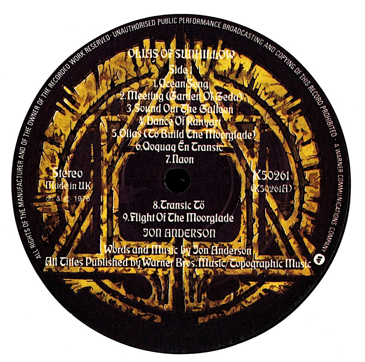 Jon Anderson – In The City Of Angels Vinyl LP | EU Original | 1988 Kopie