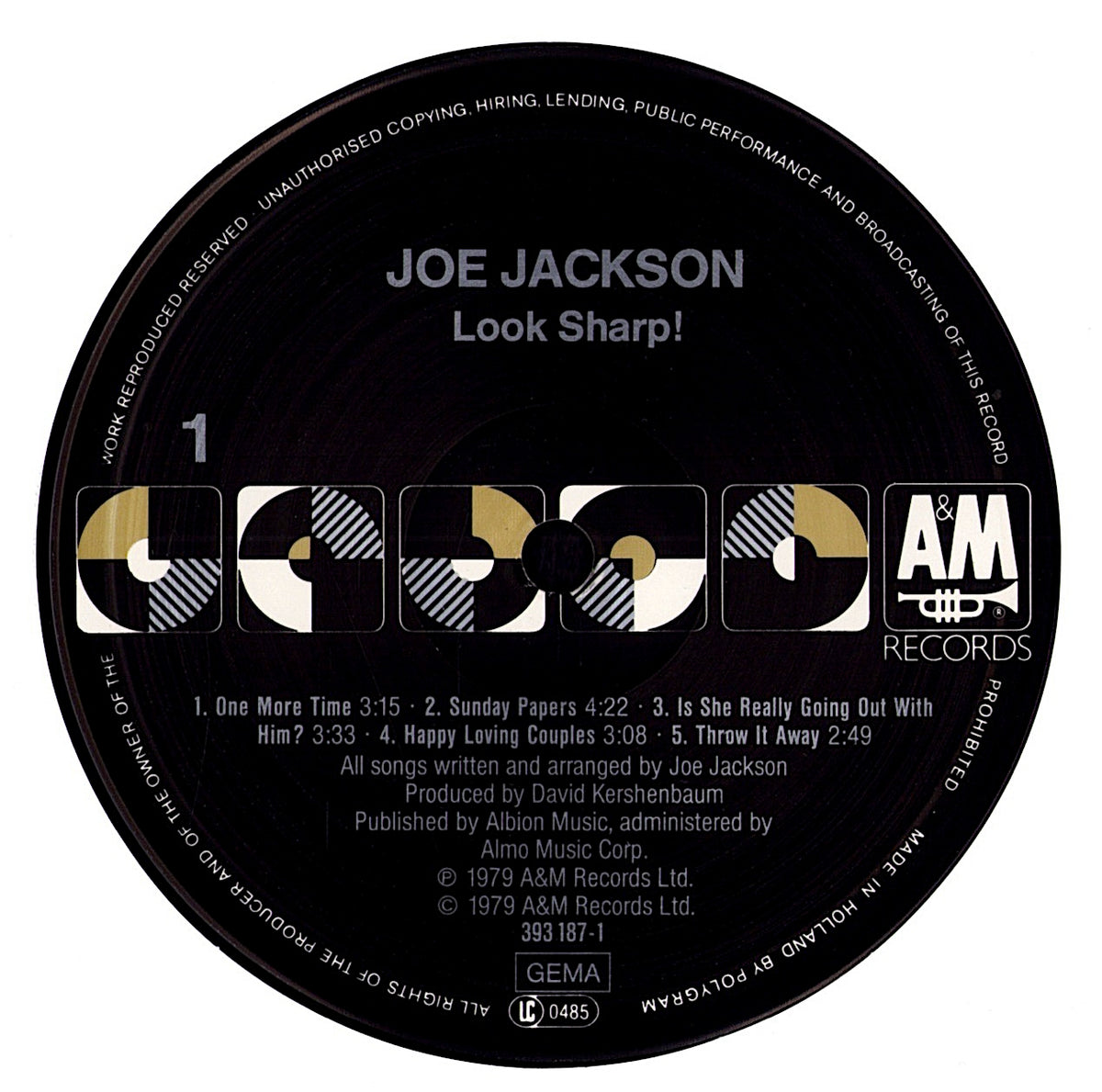Joe Jackson - Blaze Of Glory Vinyl LP | EU Original | 1984 Kopie