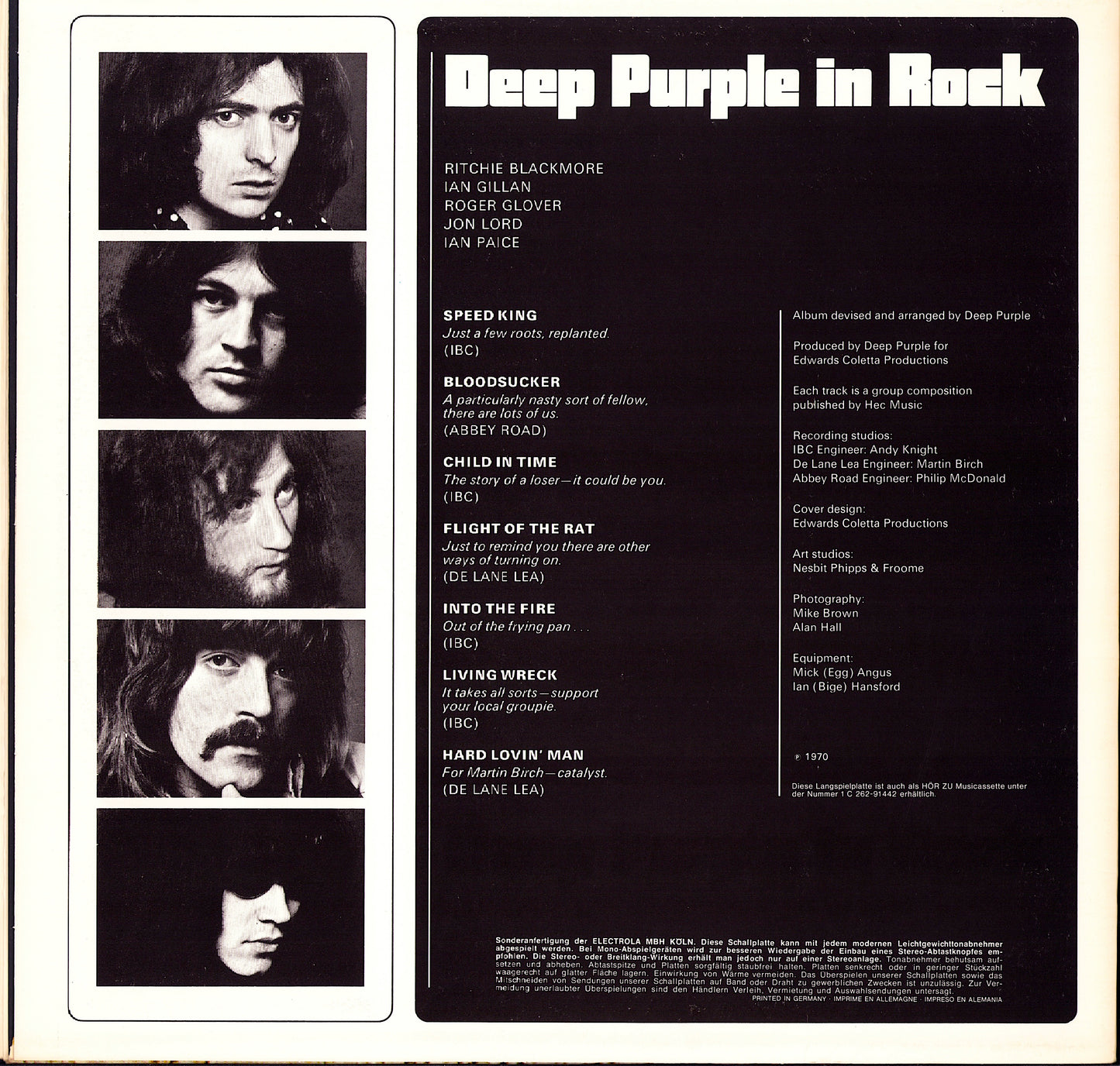 Deep Purple - In Rock Vinyl LP