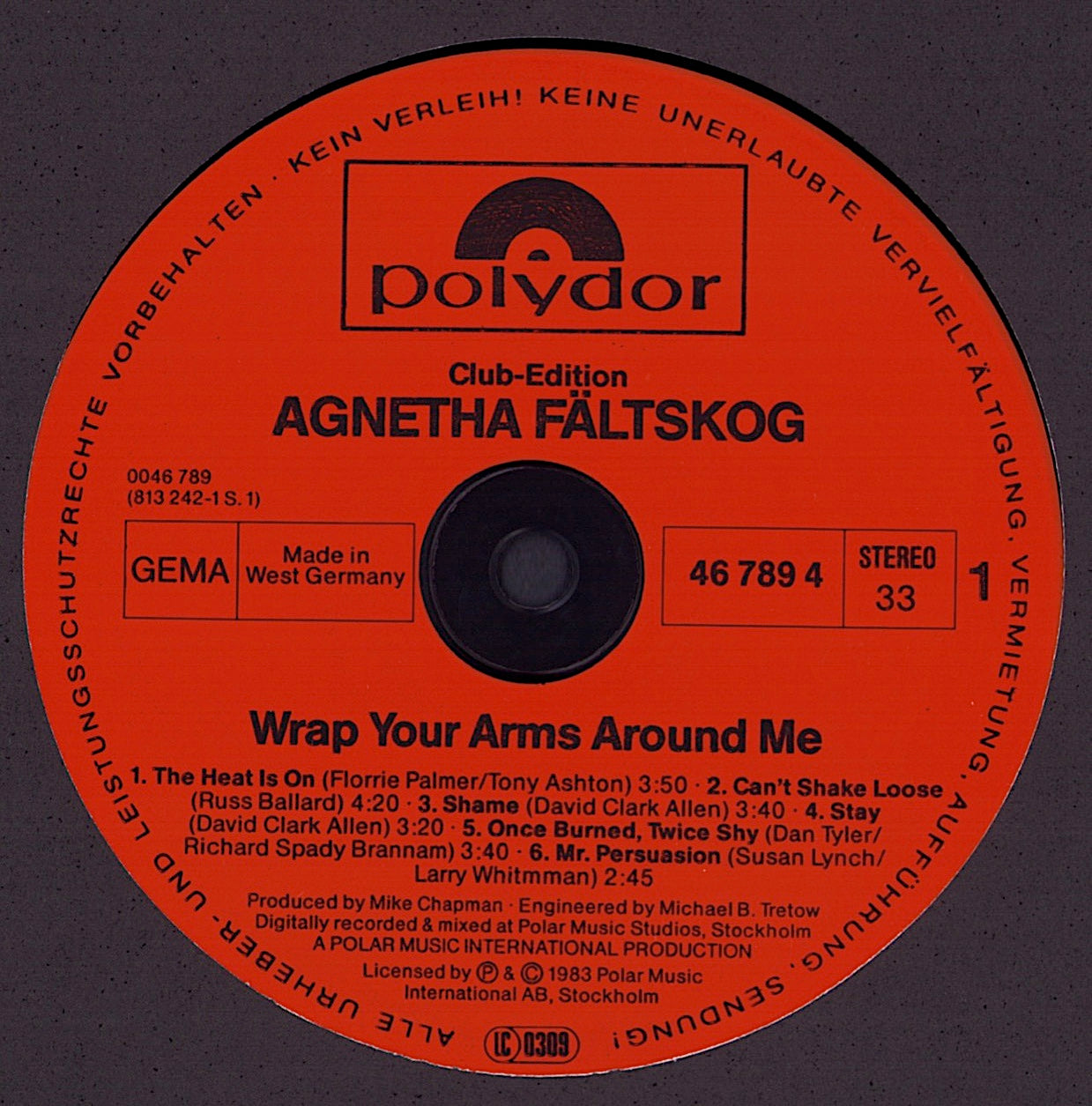 Agnetha Fältskog - Wrap Your Arms Around Me