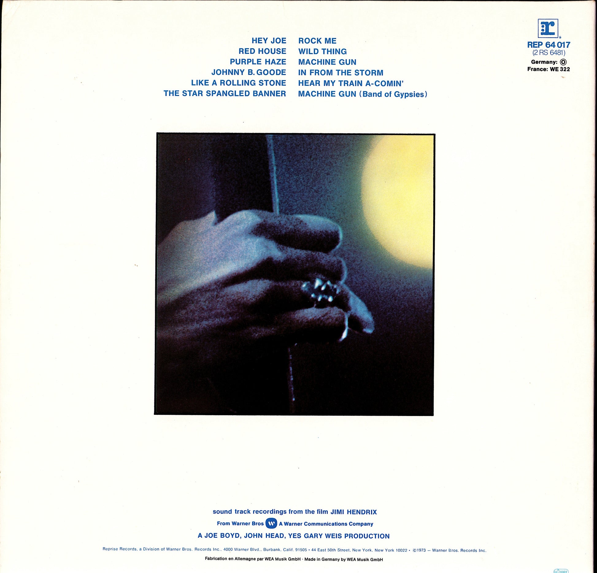 Jimi Hendrix – Sound Track Recordings From The Film "Jimi Hendrix" Vinyl 2LP | DE Reissue | 1980 Kopie