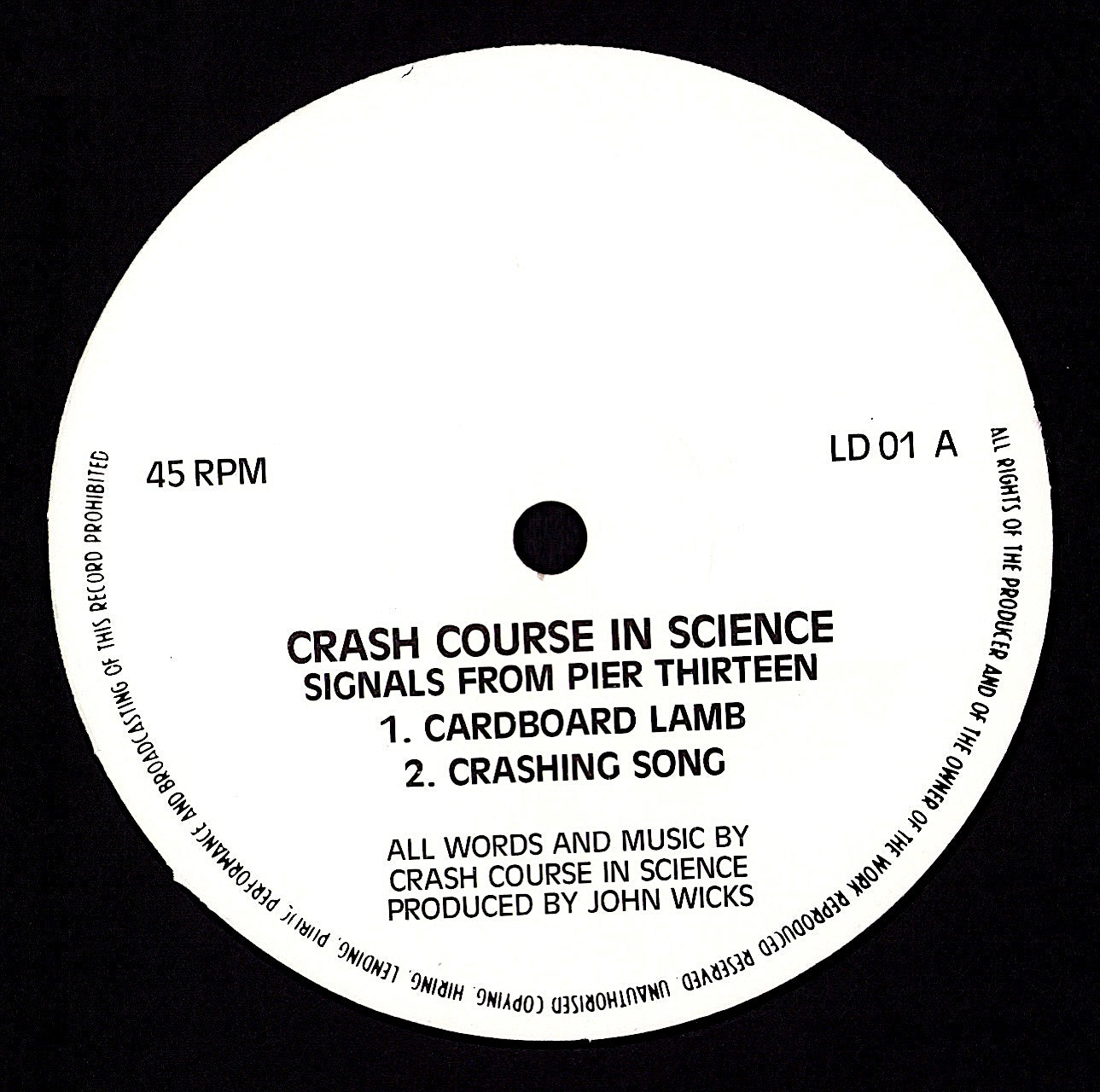 Crash Course In Science – Signals From Pier Thirteen Vinyl 12" Maxi-Single