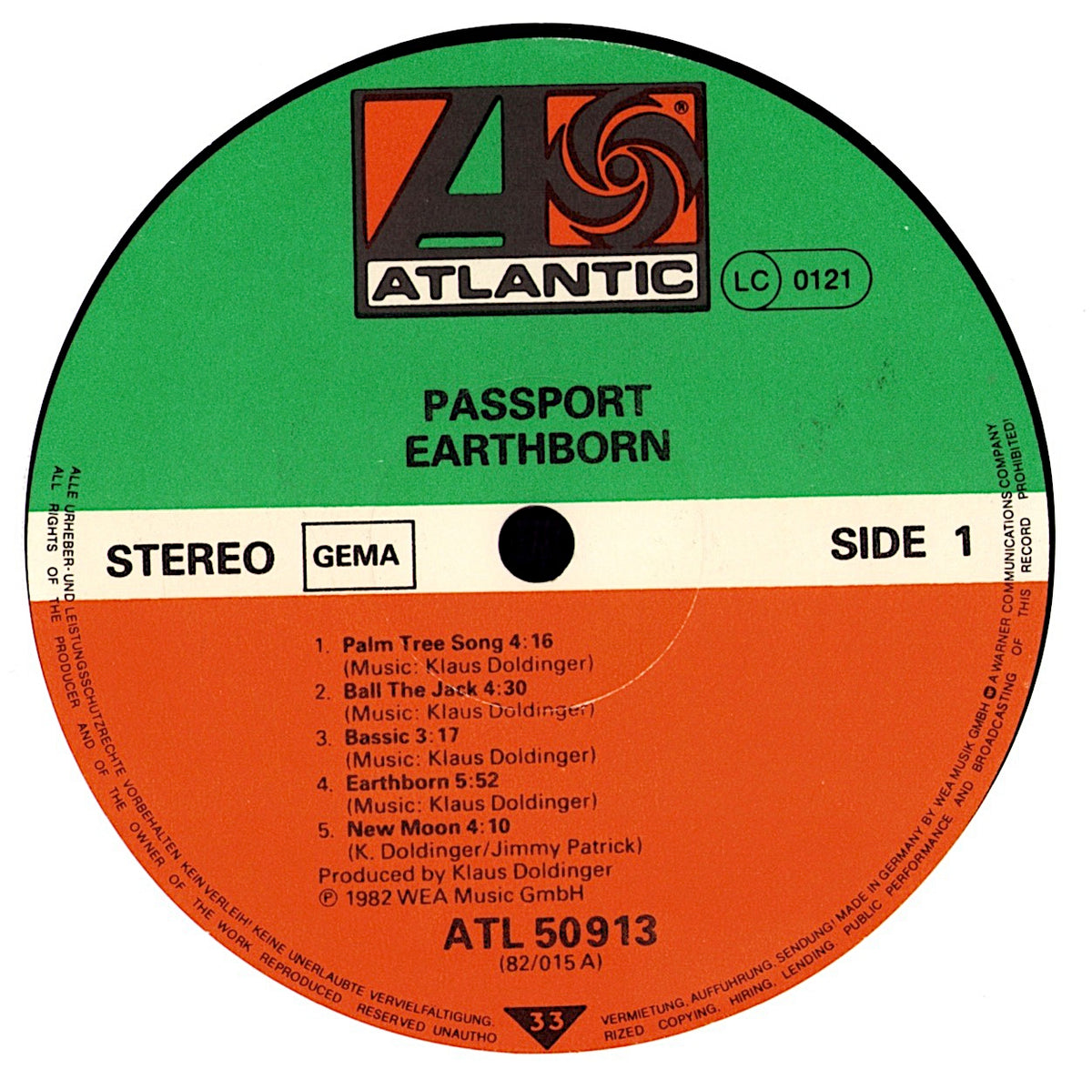 Passport - Earthborn Vinyl LP | German Pressing Kopie