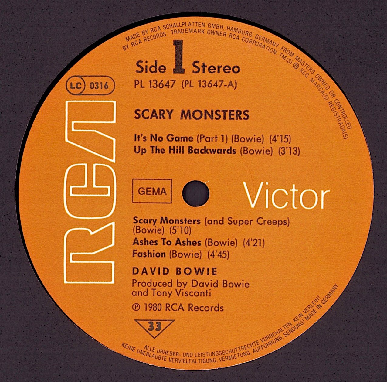 David Bowie - Scary Monsters&nbsp;