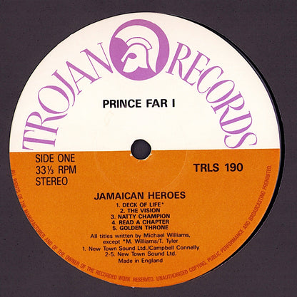 Prince Far I ‎- Jamaican Heroes