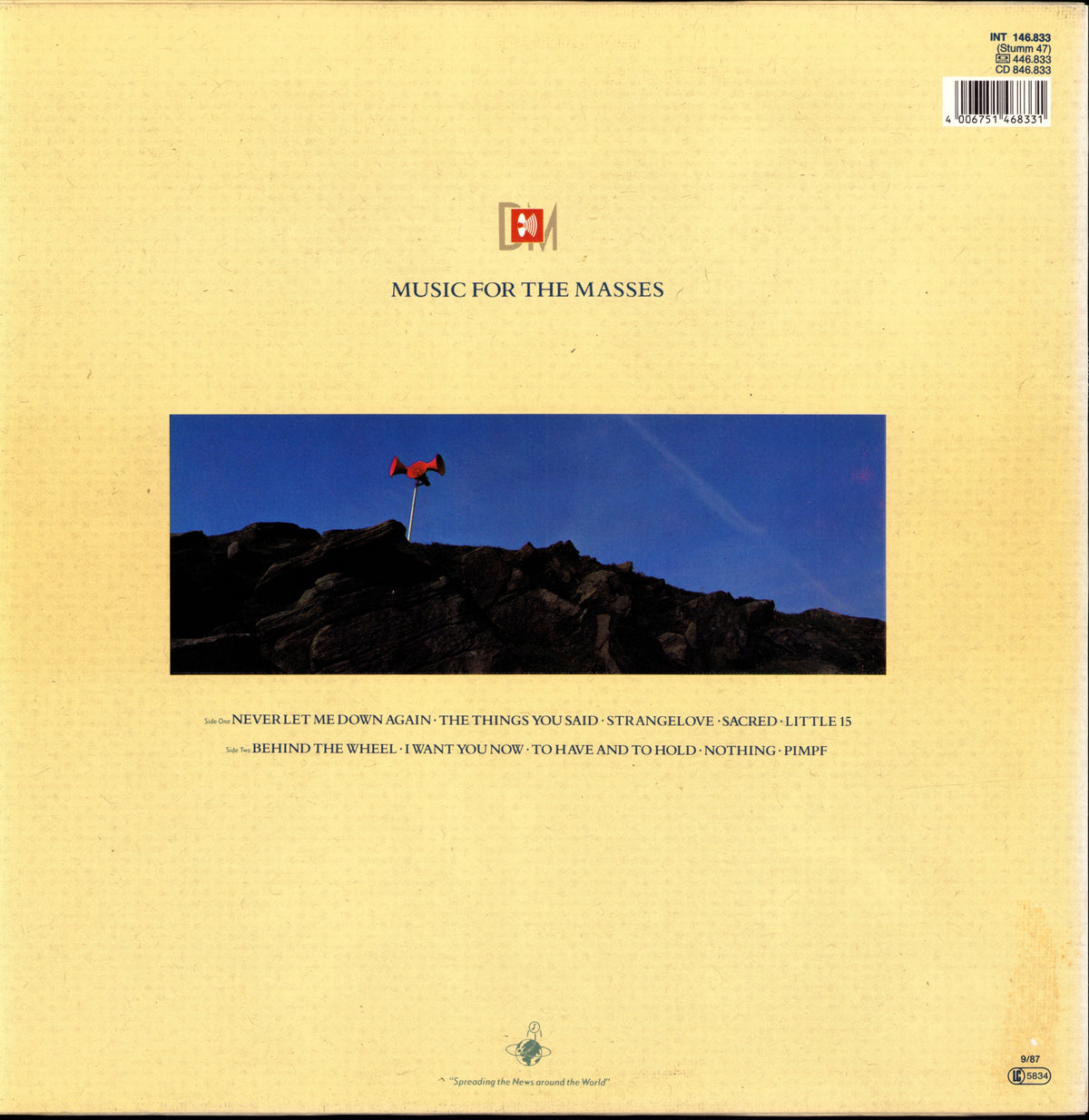 Depeche Mode - Music For The Masses (Vinyl LP | Blue Translucent | DE Original | 1987)