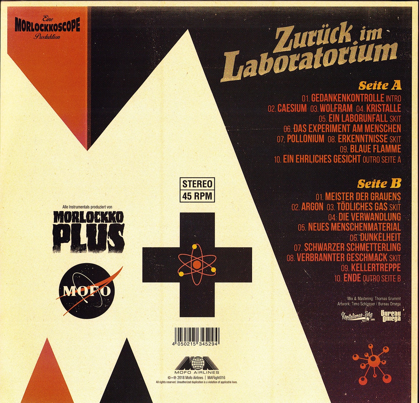 Morlockko Plus - Zurück Im Laboratorium Vinyl LP Limited Edition