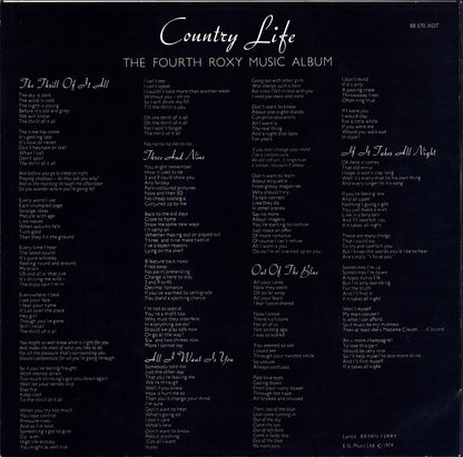 Roxy Music - Country Life The 4th Roxy Music Album Vinyl LP DE