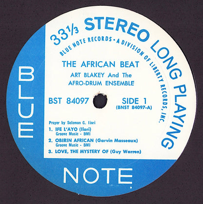 Art Blakey And The Afro-Drum Ensemble ‎– The African Beat Vinyl LP