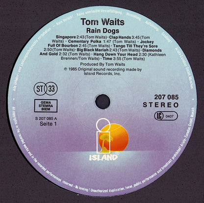 Tom Waits ‎- Rain Dogs Vinyl LP