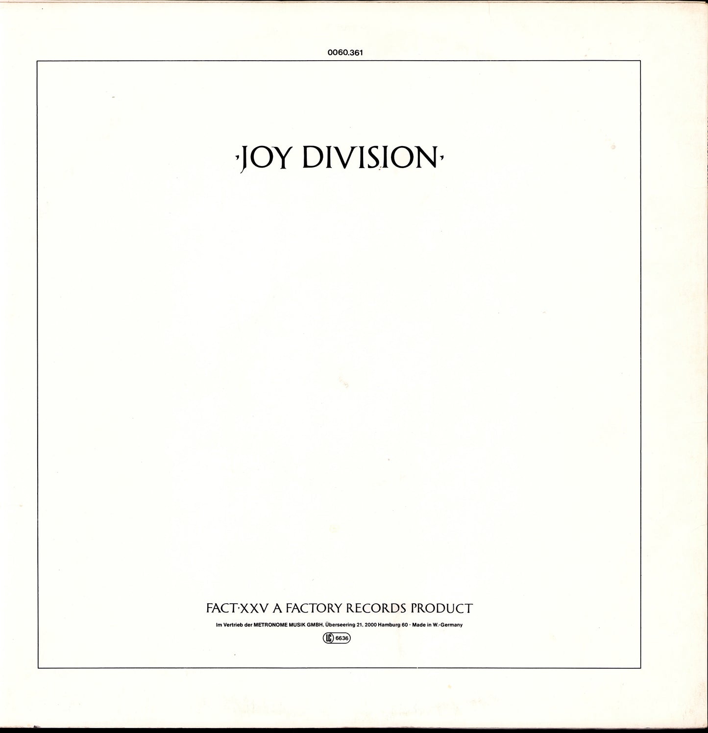 Joy Division – Closer (Vinyl LP | DE Original | 1981)