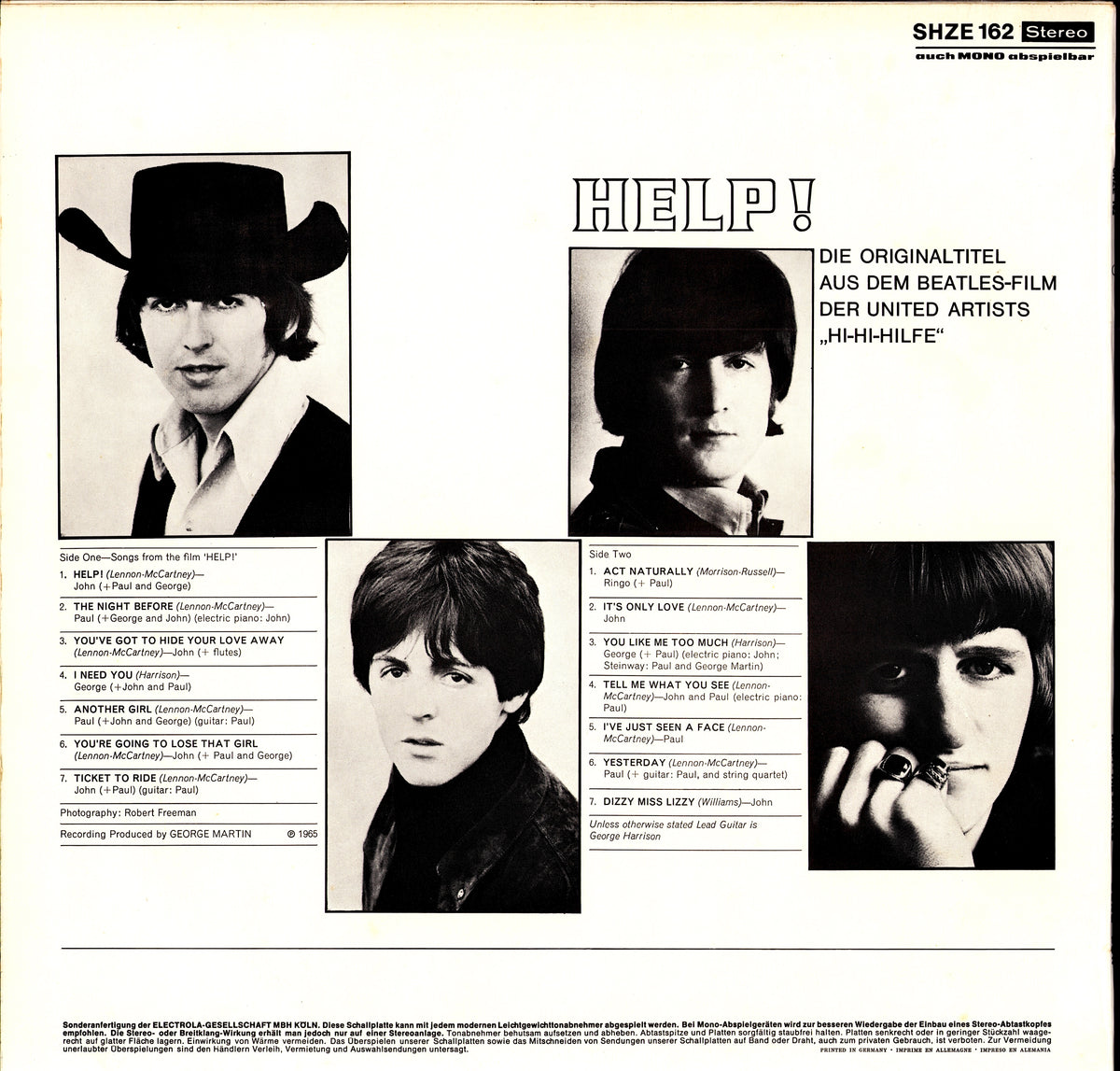 The Beatles - Help! (Vinyl LP | DE Reissue | HÖR ZU)