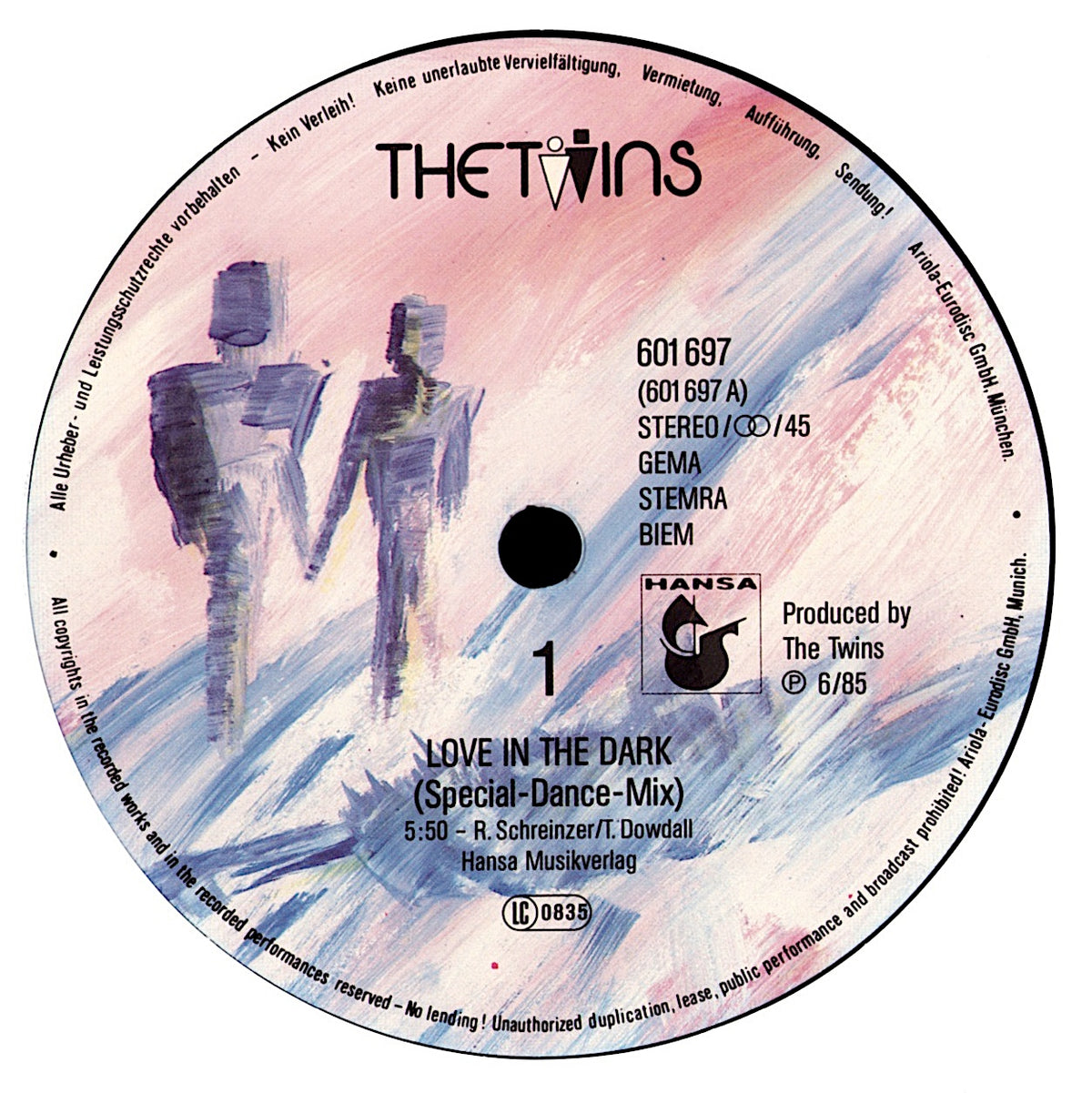 The Twins – Love In The Dark Special-Dance-Mix Vinyl 12" Maxi-Single Kopie
