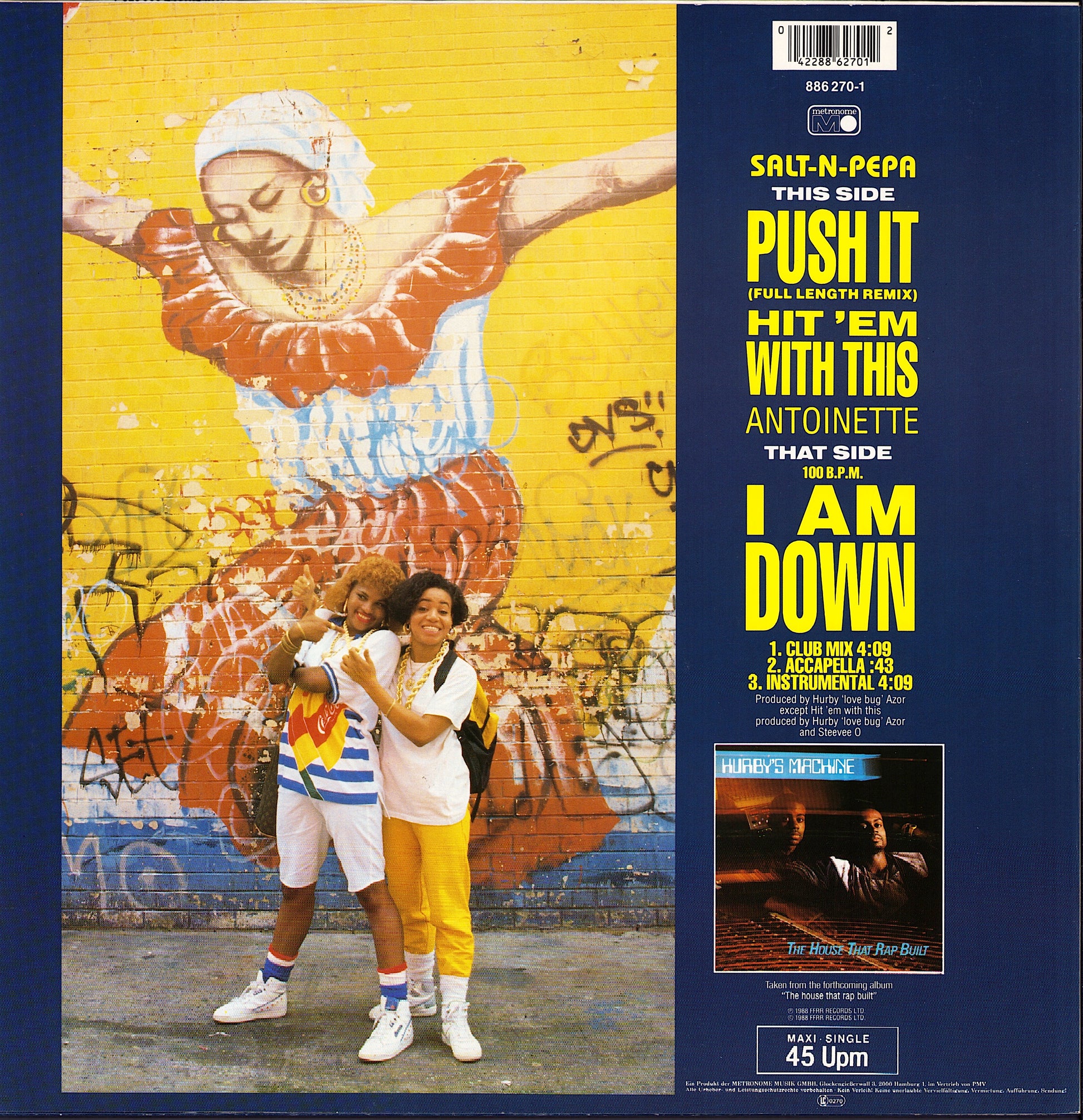 Salt-N-Pepa / Antoinette ‎- Push It Remix / Hit 'Em With This / I Am Down Vinyl 12" Maxi-Single