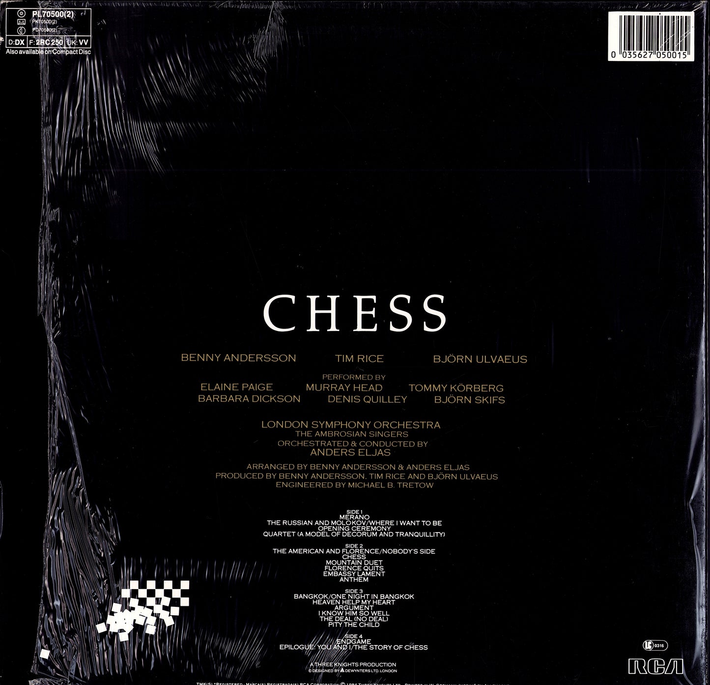 Benny Andersson, Tim Rice, Björn Ulvaeus – Chess Vinyl 2LP