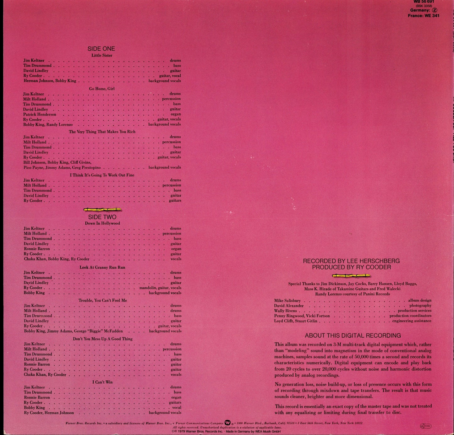 Ry Cooder - Bop Till You Drop (Vinyl LP | NL Original | 1979)