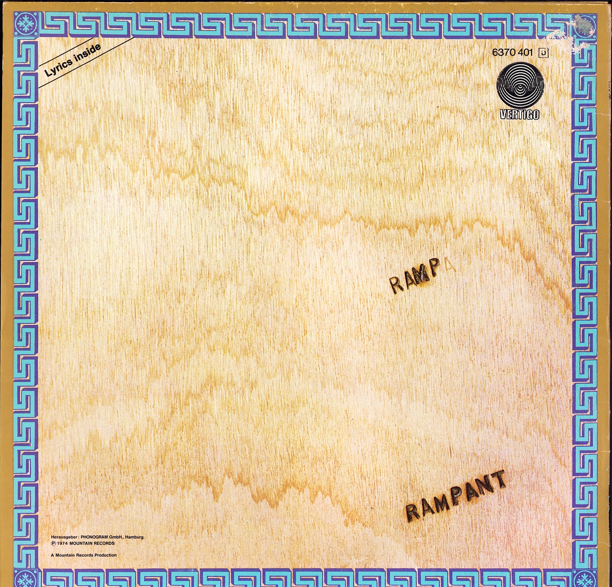 Nazareth ‎– Rampant Vinyl LP