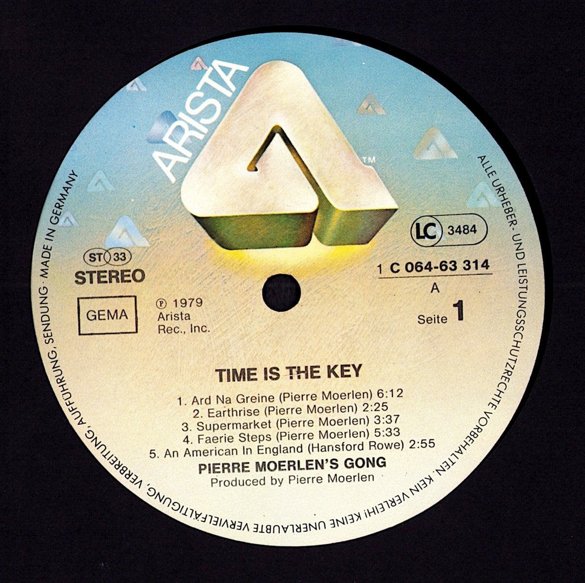 Pierre Moerlen's Gong – Time Is The Key Vinyl LP | DE Original | 1979