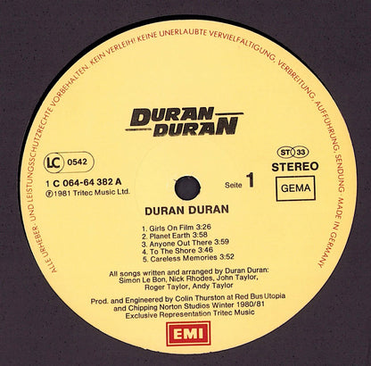 Duran Duran - Duran Duran Vinyl LP