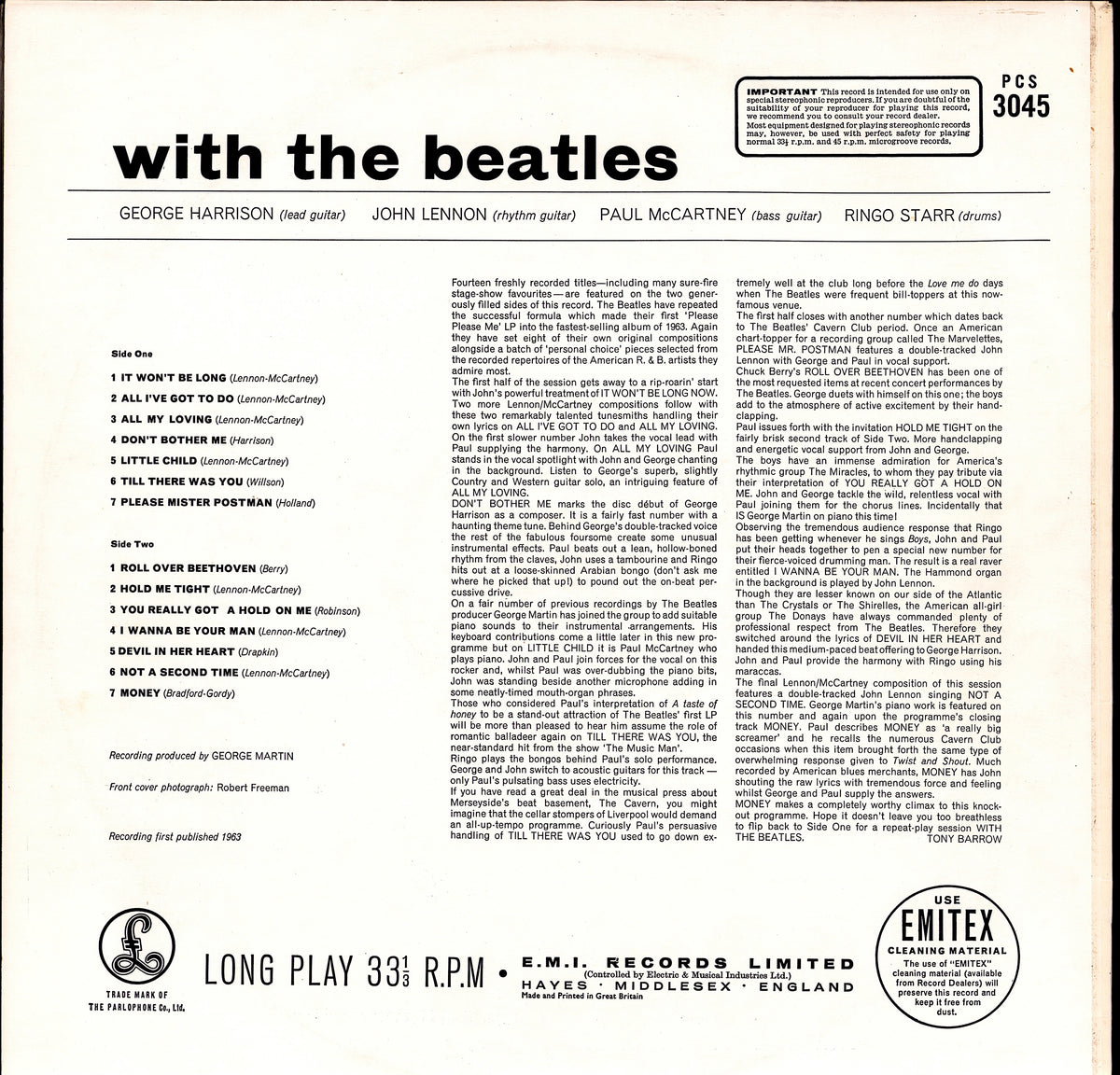 The Beatles - With The Beatles (Vinyl LP | DK Reissue | 1969)
