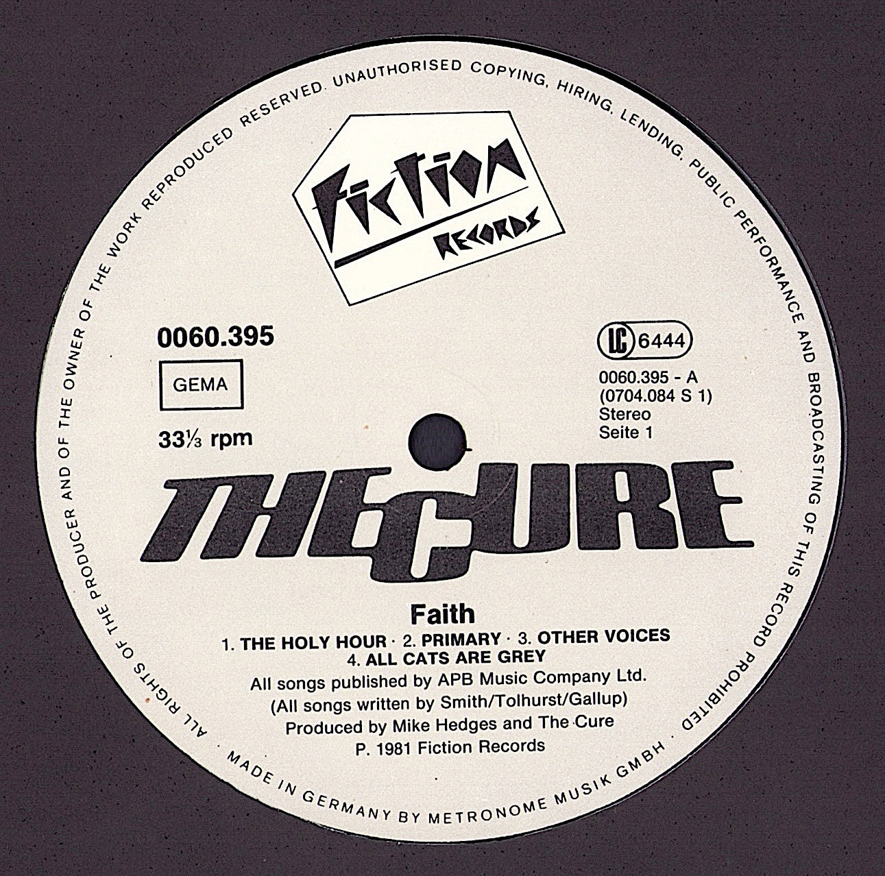 The Cure - Faith Vinyl LP