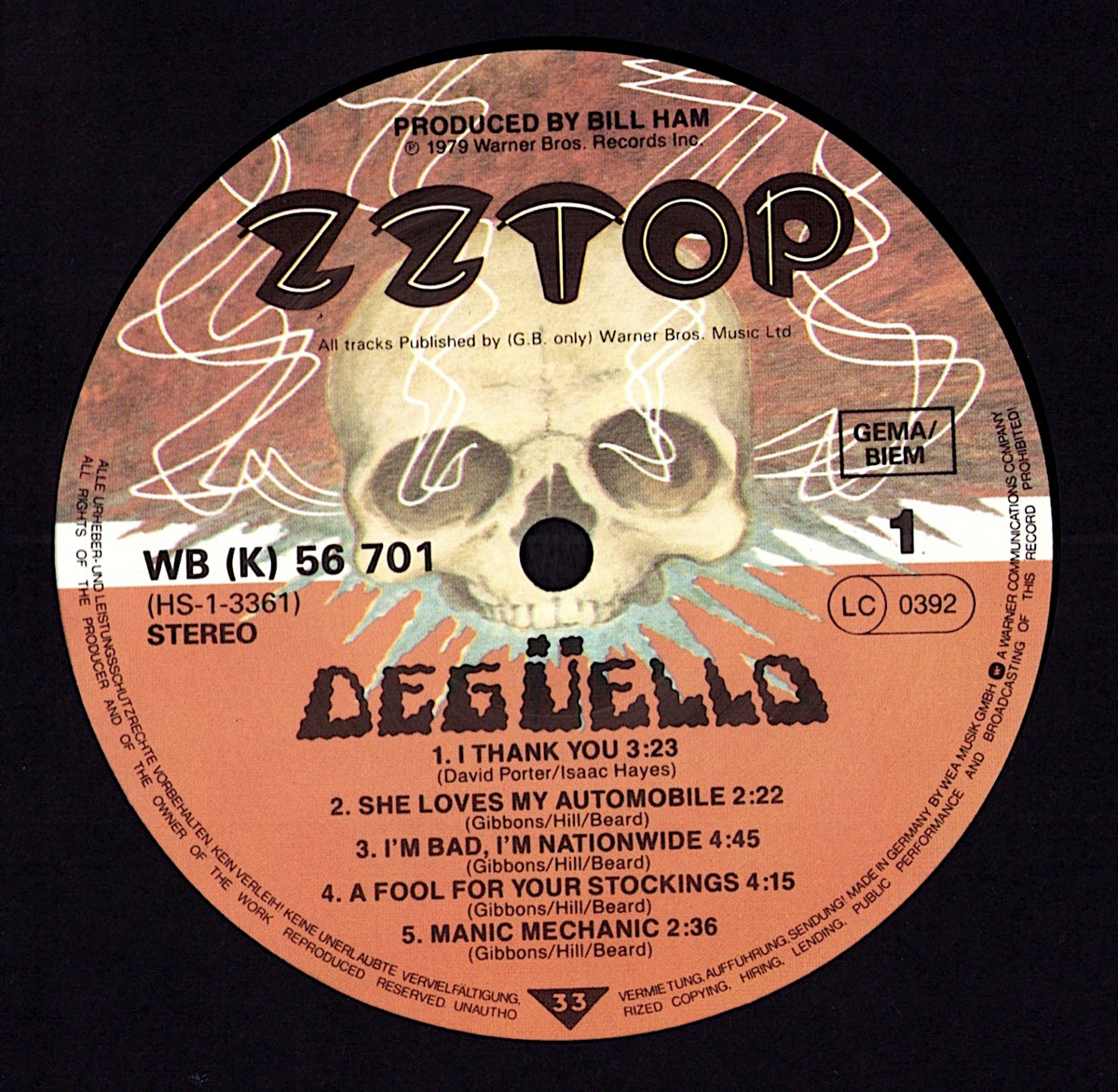 ZZ Top - Deguello Vinyl LP | EU Reissue Kopie