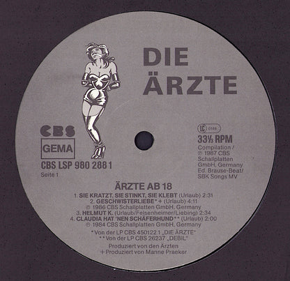 Die Ärzte ‎- Ab 18 Vinyl 10"