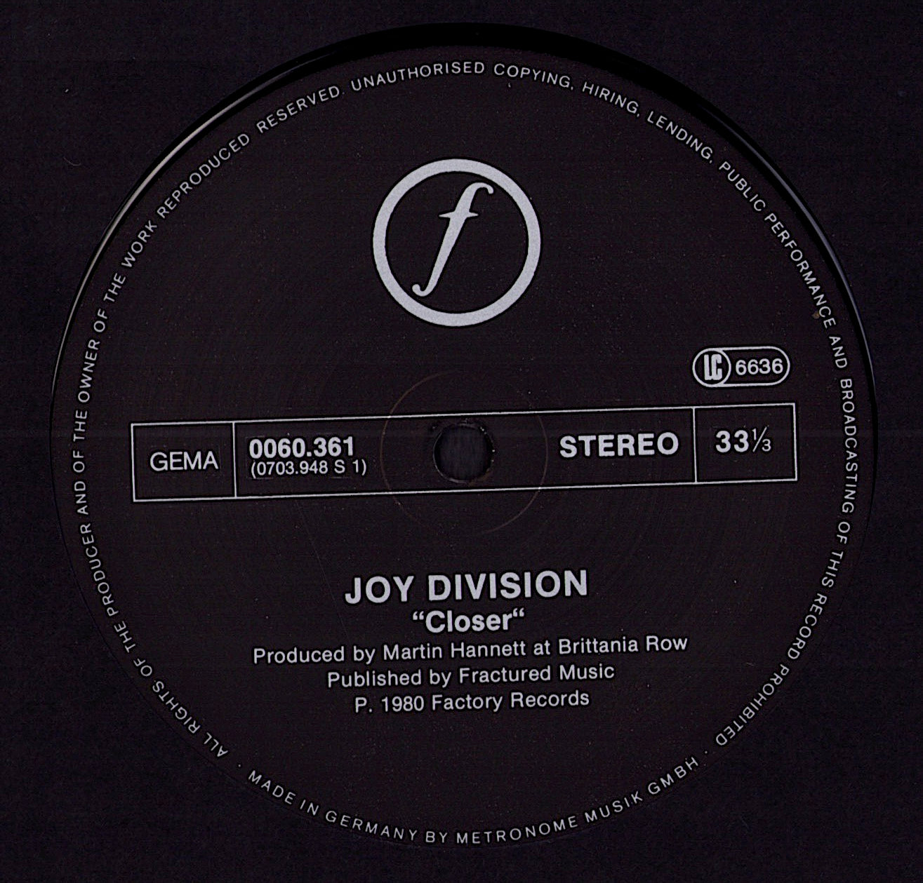 Joy Division – Closer (Vinyl LP | DE Original | 1981)