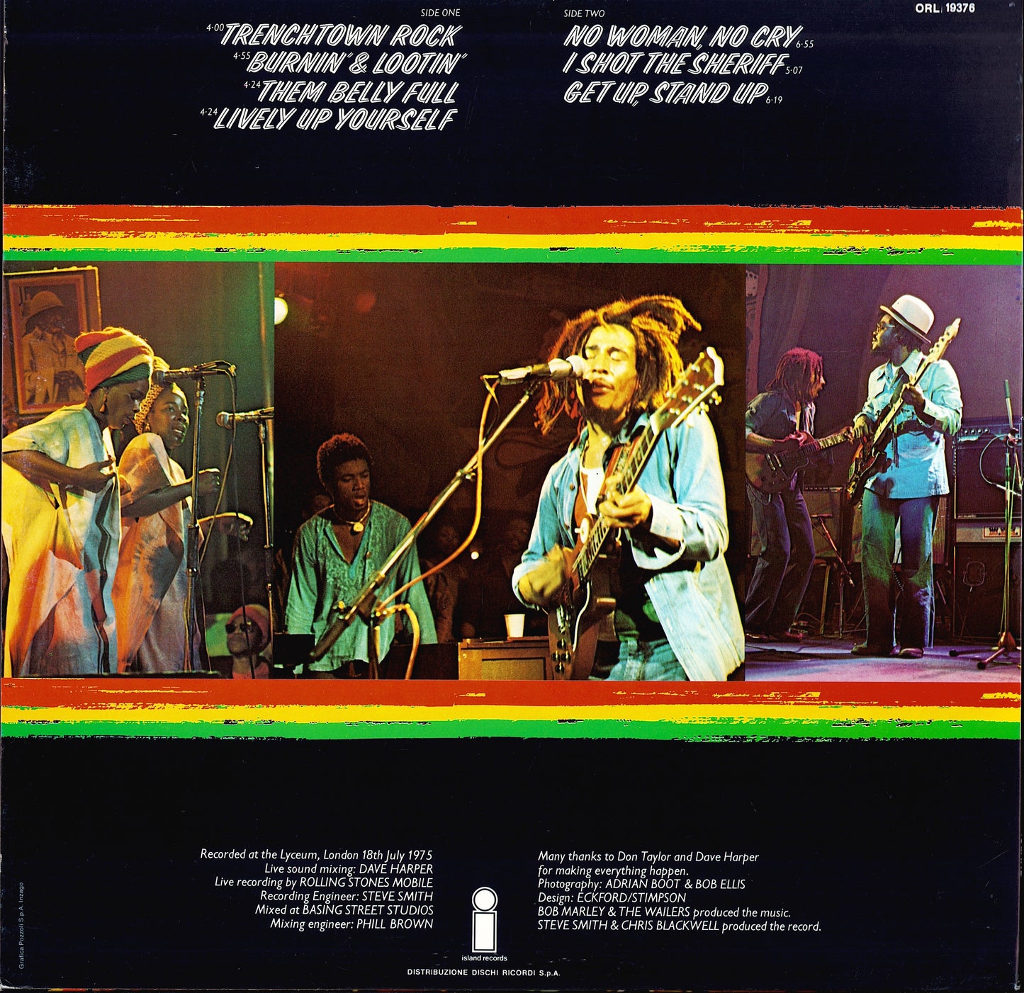 Bob Marley And The Wailers ‎– Live! Vinyl LP + Poster