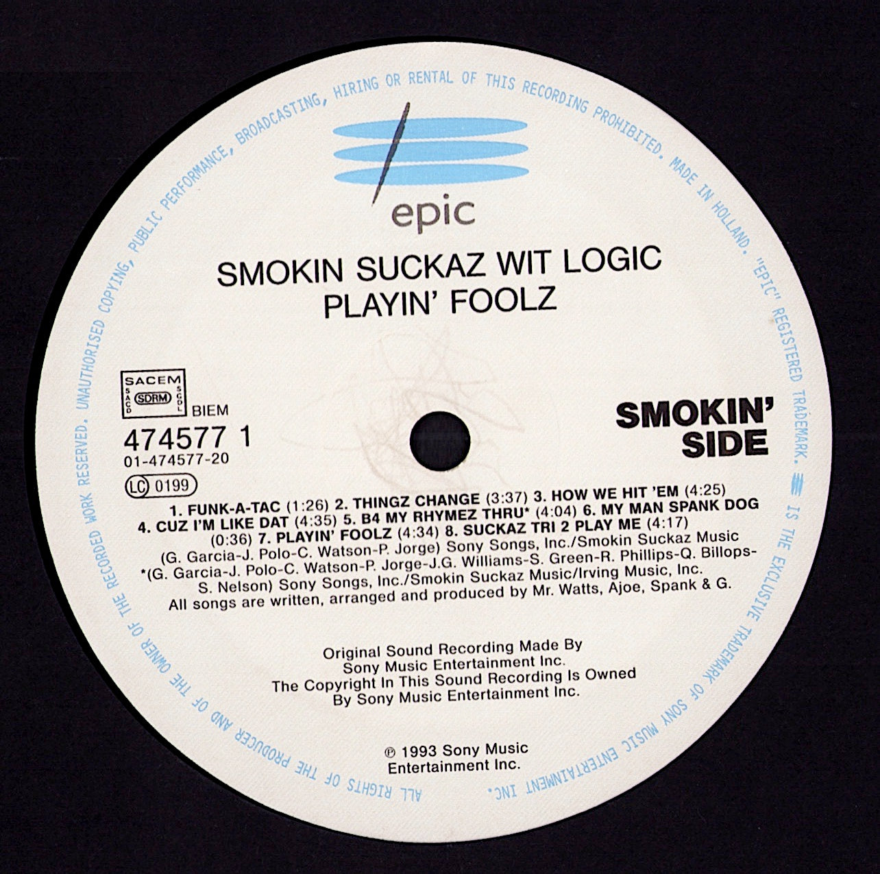 Smokin Suckaz Wit Logic - Playin' Foolz (Vinyl LP | EU Original | 1993)