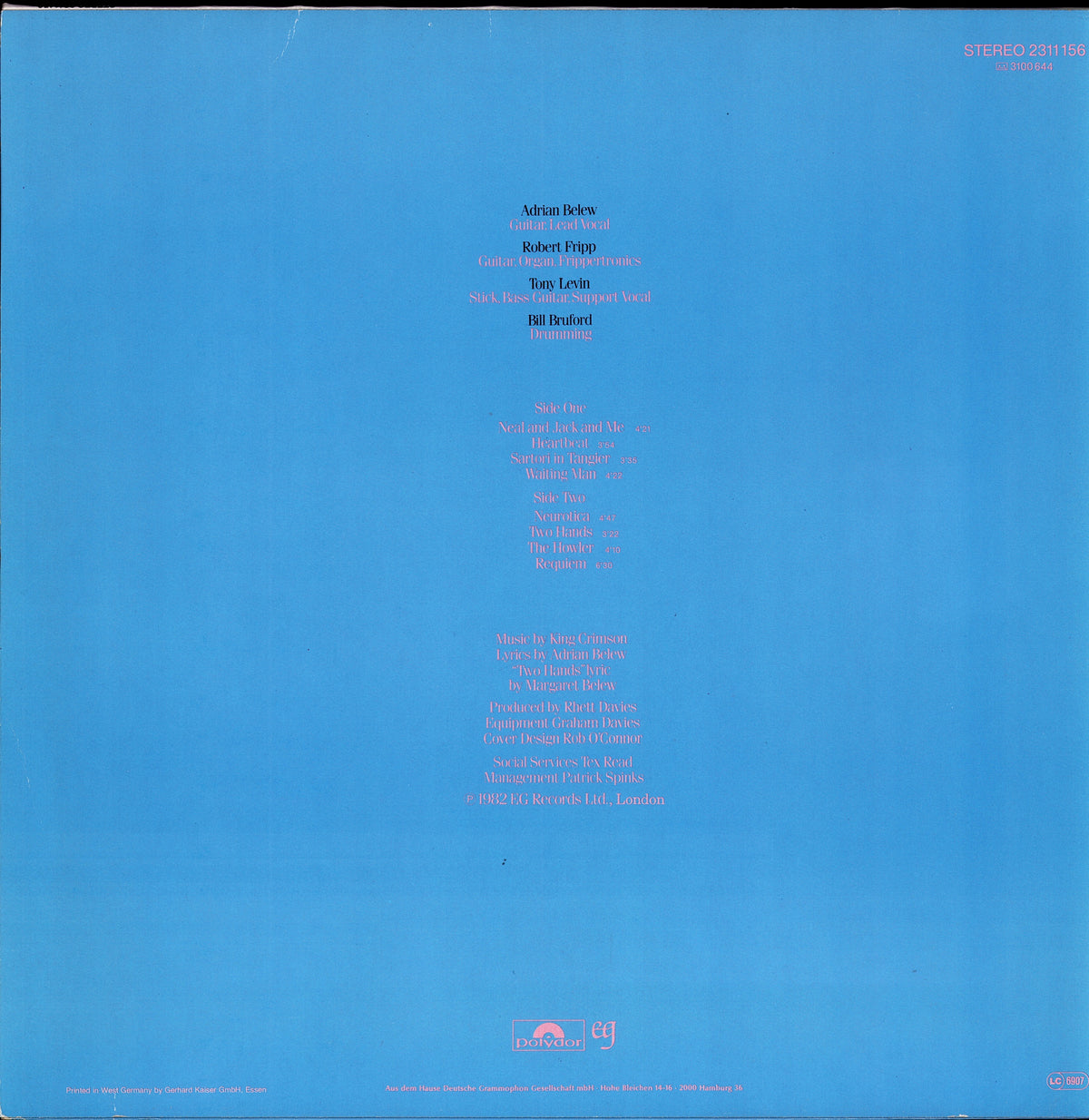 King Crimson - Beat (Vinyl LP | DE Original | 1982)