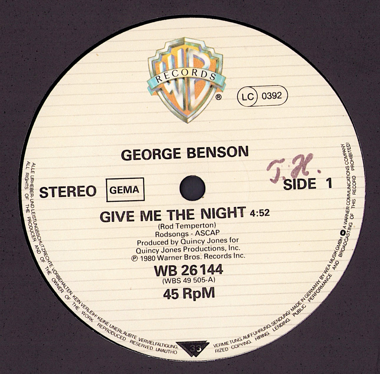 George Benson – Give Me The Night Vinyl 12" Limited Edition