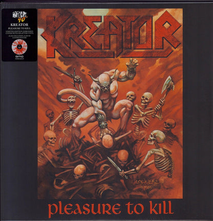 Kreator ‎- Pleasure To Kill (Clear w/ Red Splatter Vinyl LP) Limited Edition