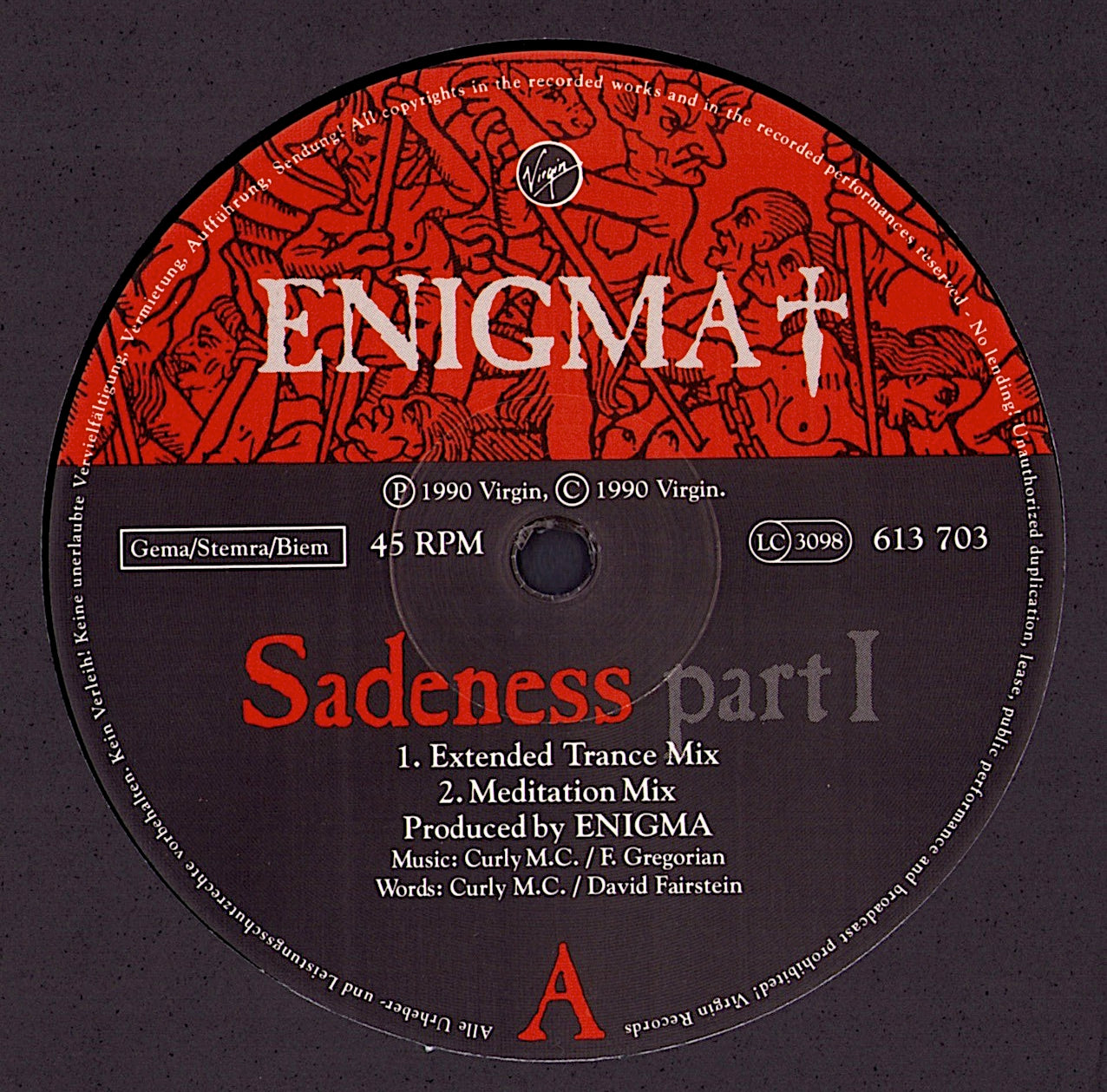 Enigma - Sadeness Part I Vinyl 12"