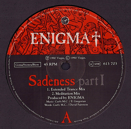 Enigma - Sadeness Part I Vinyl 12"